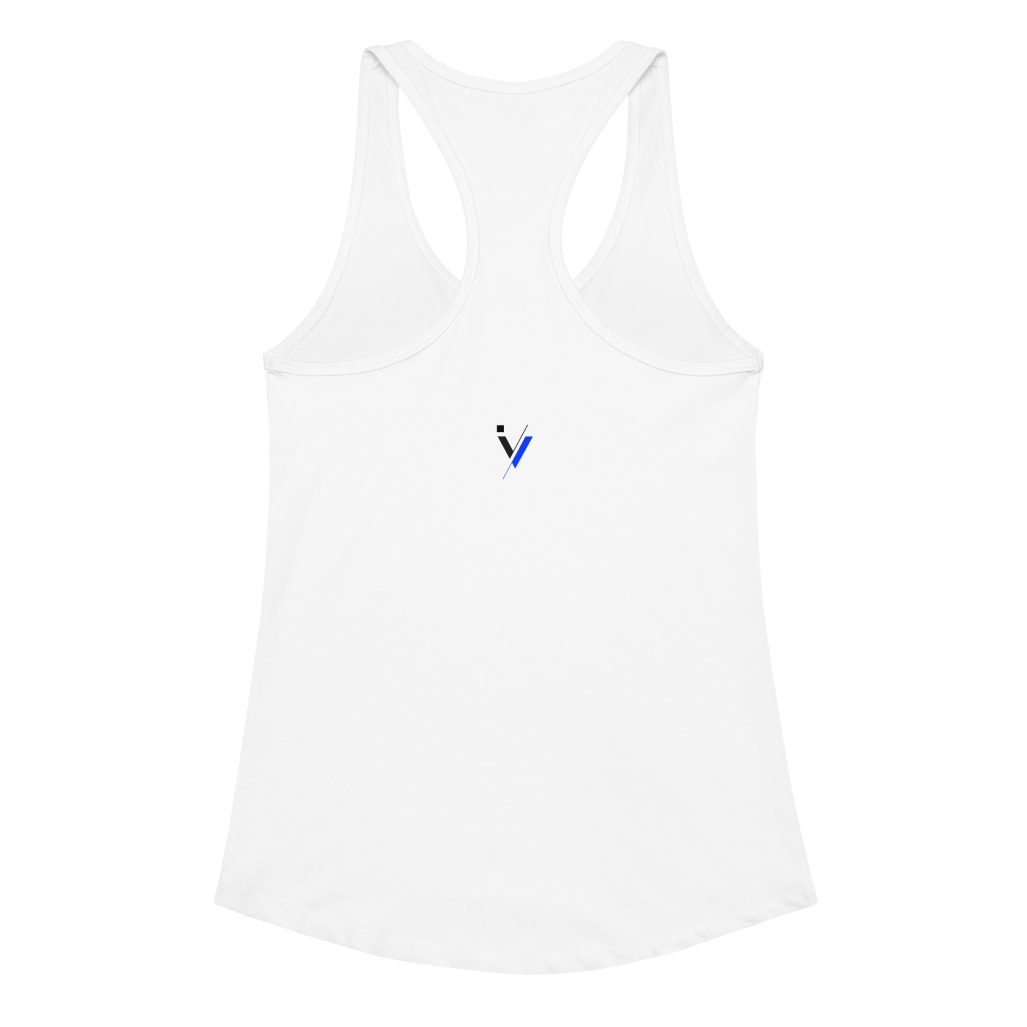 iVibeKicks Women’s fitted racerback tank top - White - Image 2