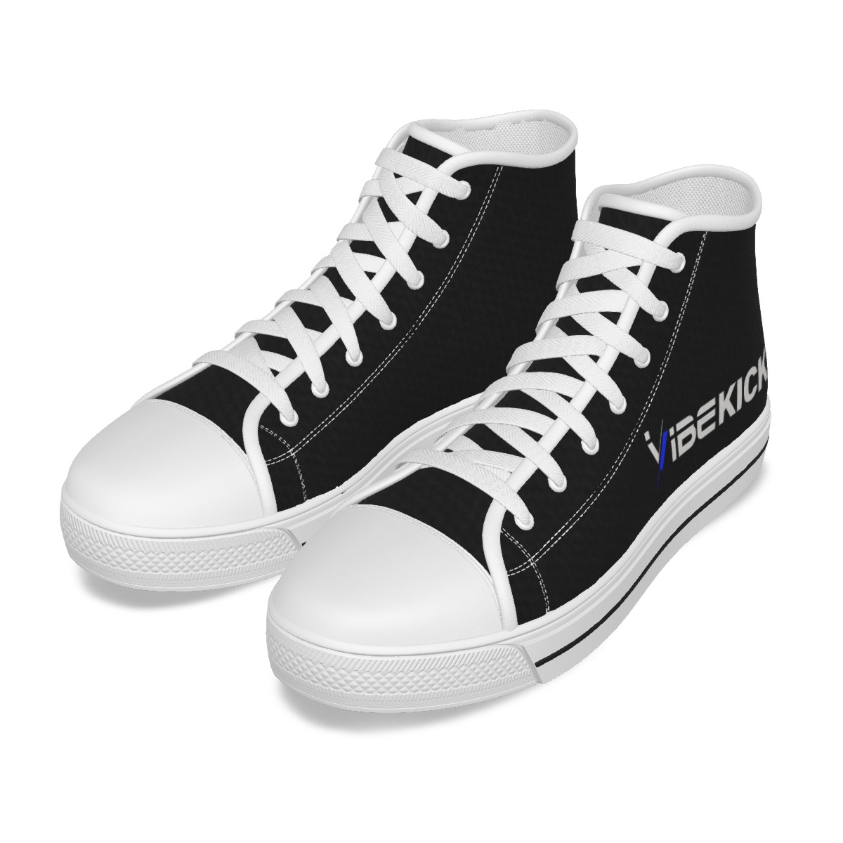iVibeKicks - Women's Canvas Shoes - Black - Image 3
