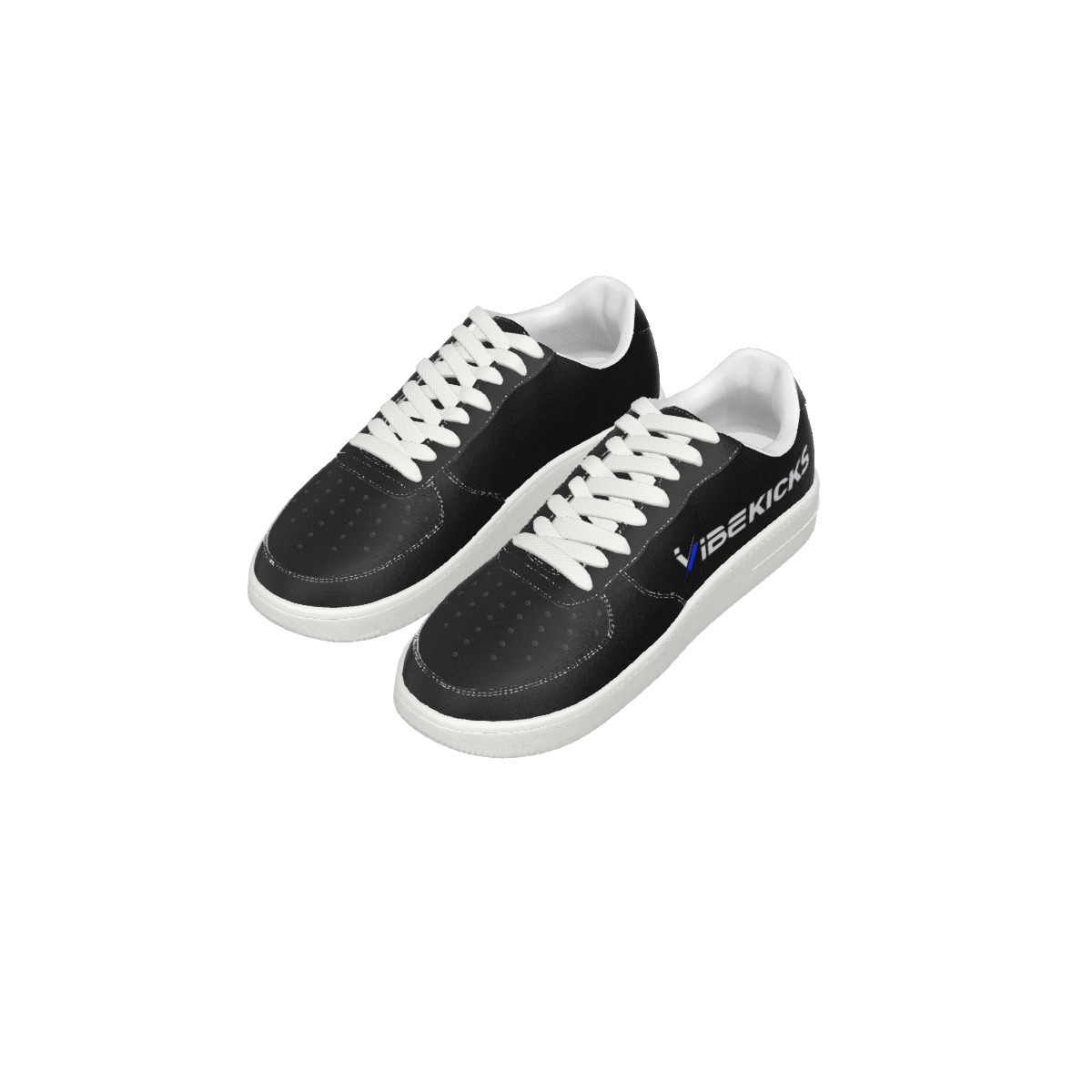 iVibeKicks - Men's Air Force Shoes - Black - Image 4