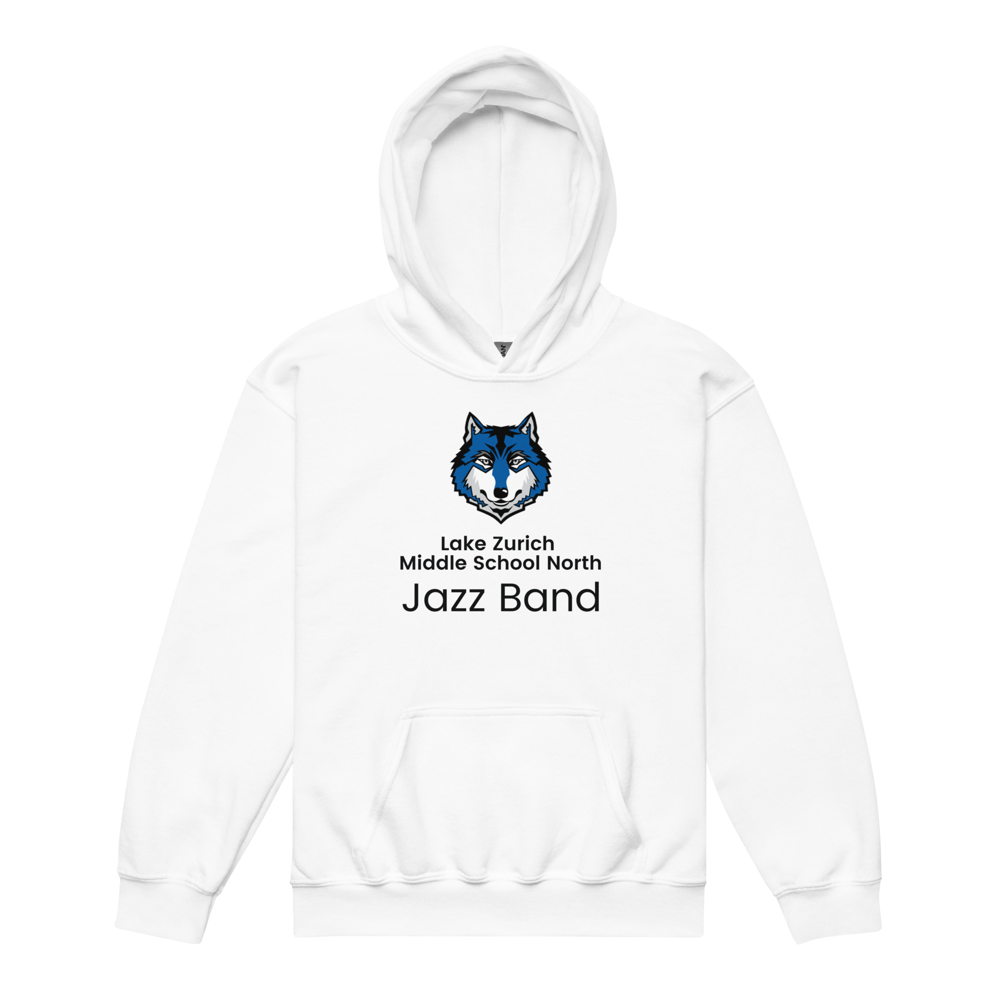 Lake Zurich Jazz Band Youth hoodie - White