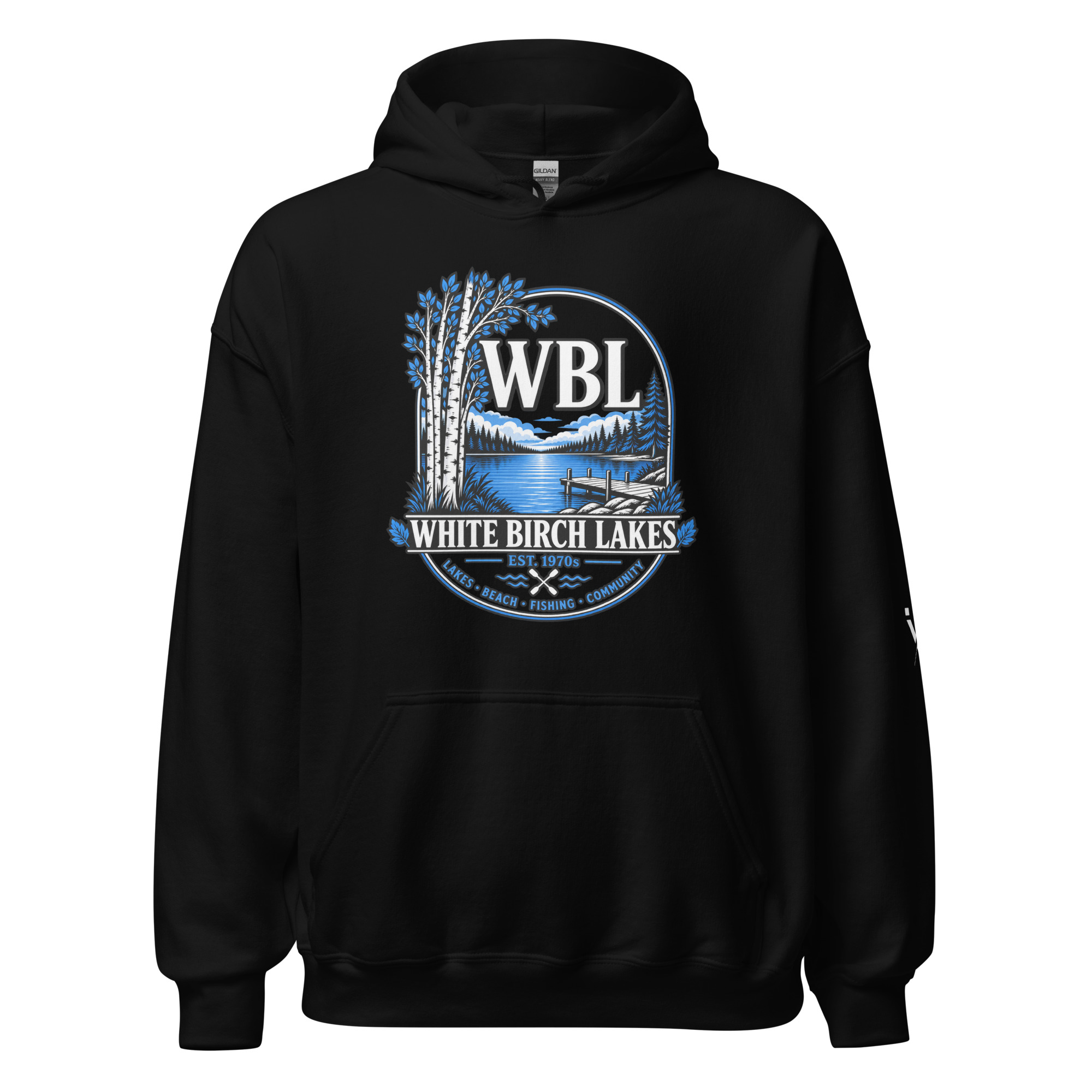 White Birch Lakes Hoodie - Black