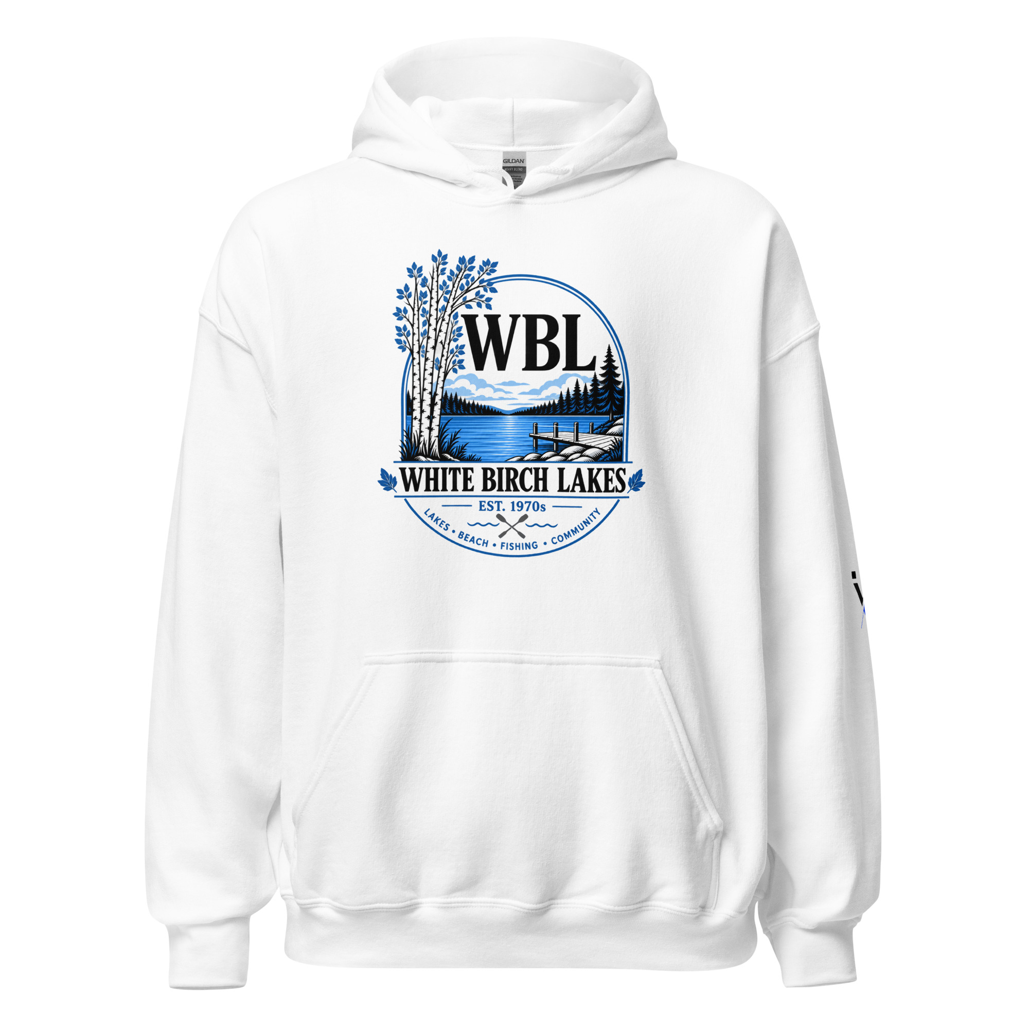 White Birch Lakes Hoodie - White